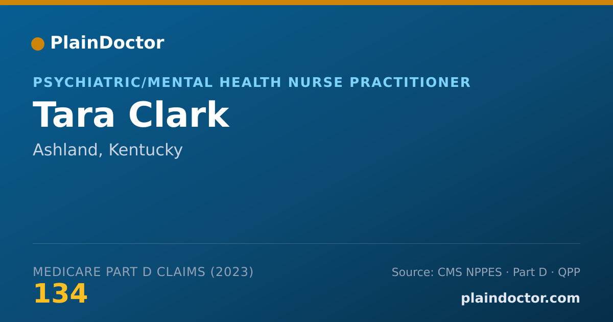 Shareable card for Tara Clark - Psychiatric/Mental Health Nurse Practitioner, Ashland, KY