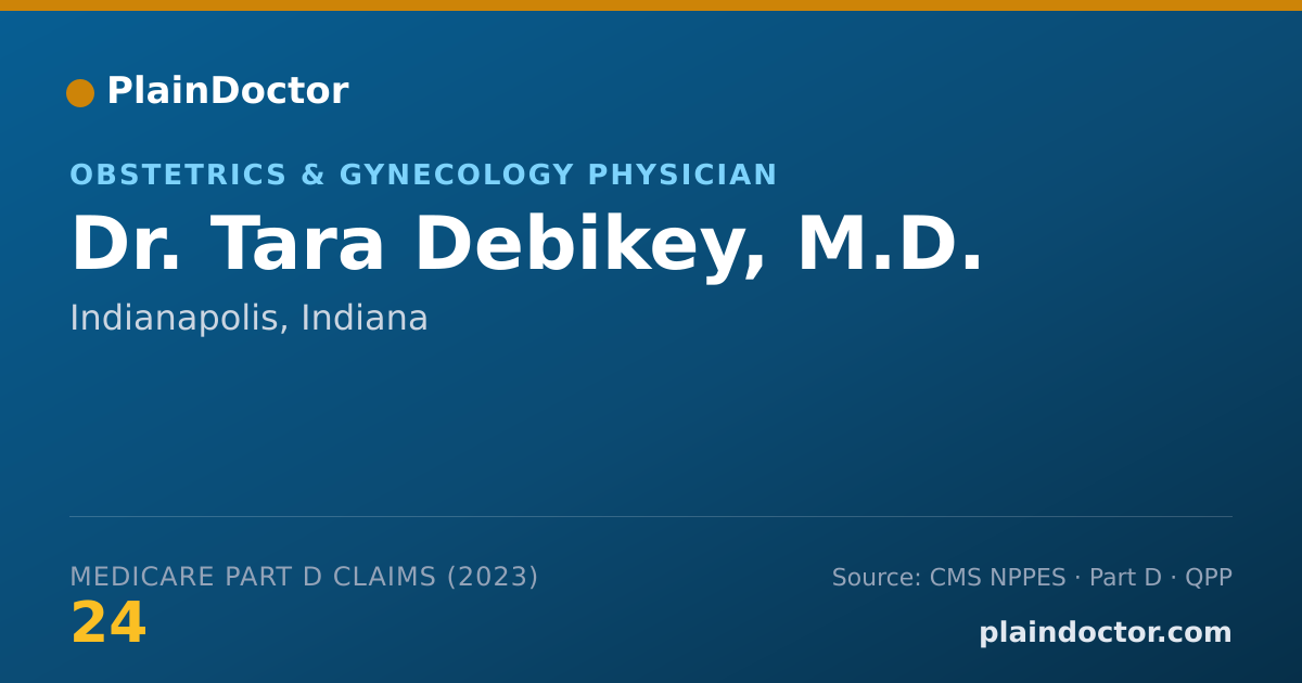 Shareable card for Tara Debikey, M.D. - Obstetrics & Gynecology Physician, Indianapolis, IN