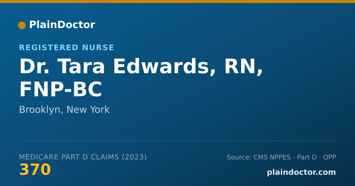 Shareable card for Tara Edwards, RN, FNP-BC - Registered Nurse, Brooklyn, NY