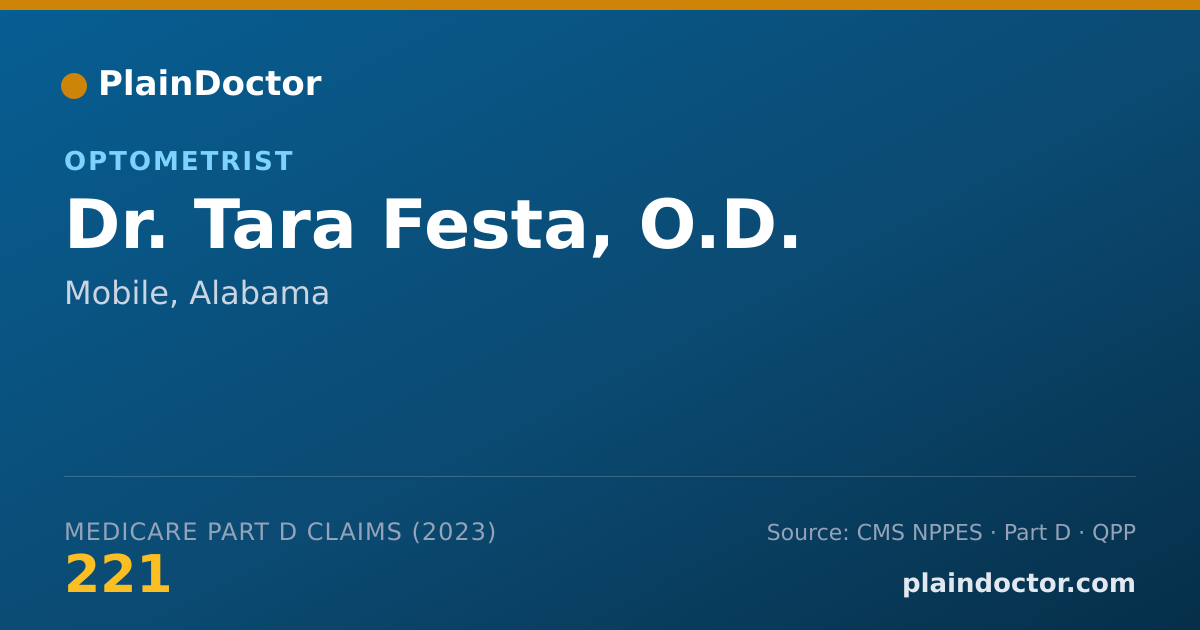 Shareable card for Tara Festa, O.D. - Optometrist, Mobile, AL