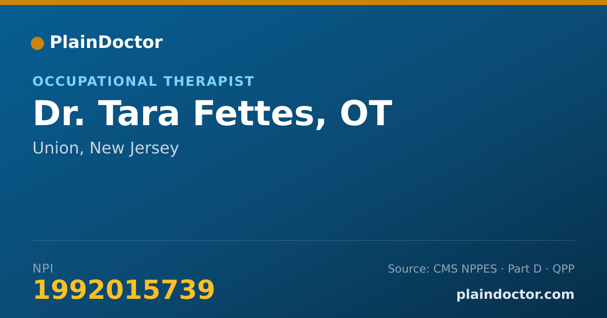 Shareable card for Tara Fettes, OT - Occupational Therapist, Union, NJ