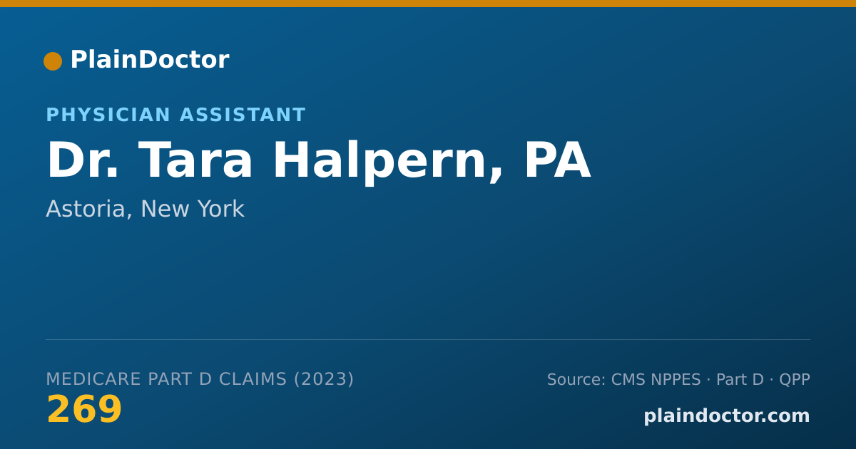 Shareable card for Tara Halpern, PA - Physician Assistant, Astoria, NY
