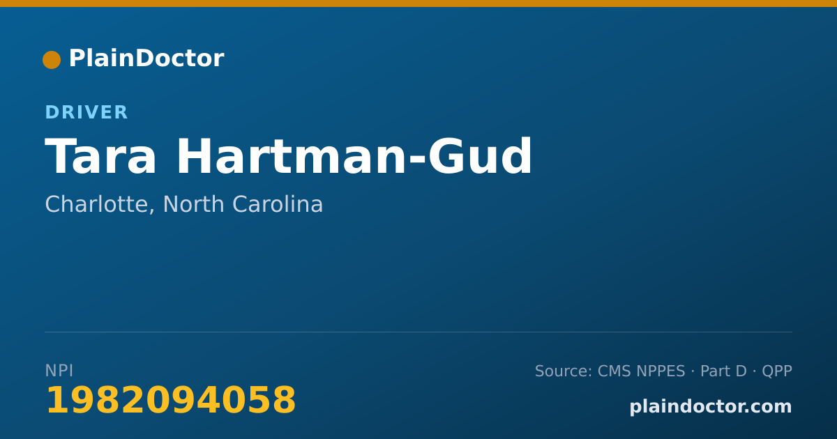 Shareable card for Tara Hartman-Gud - Driver, Charlotte, NC