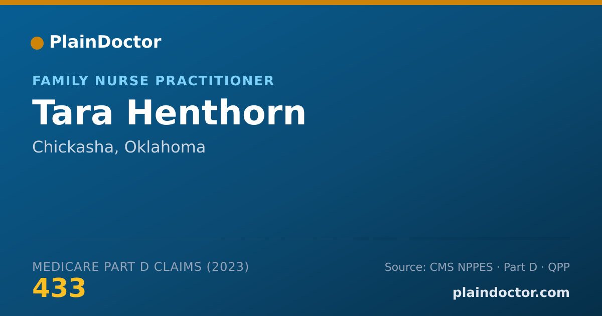 Shareable card for Tara Henthorn - Family Nurse Practitioner, Chickasha, OK