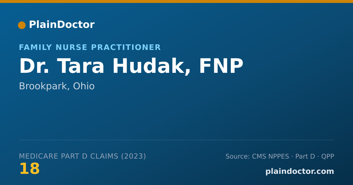 Shareable card for Tara Hudak, FNP - Family Nurse Practitioner, Brookpark, OH