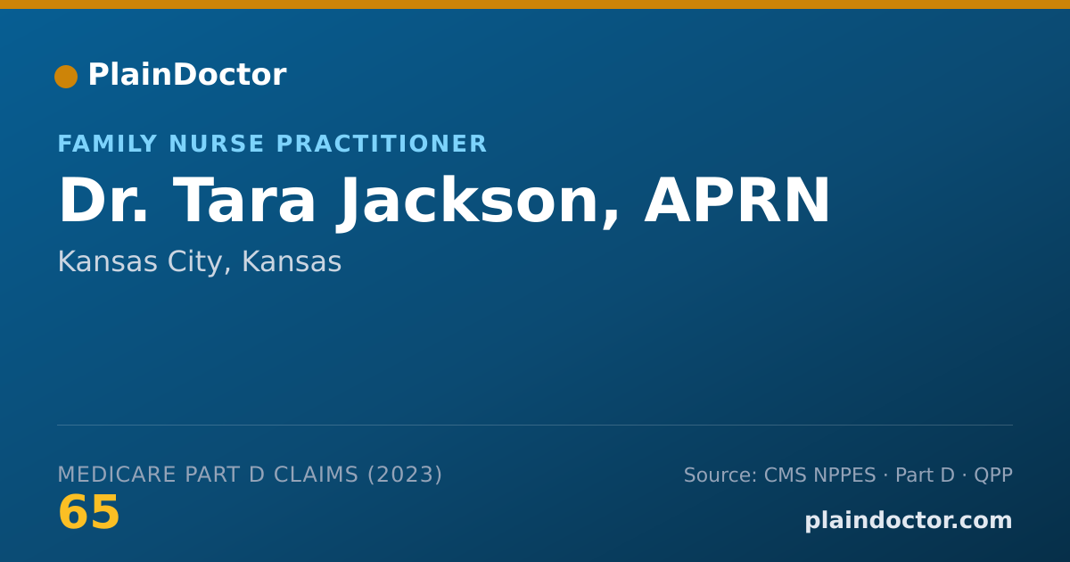 Shareable card for Tara Jackson, APRN - Family Nurse Practitioner, Kansas City, KS