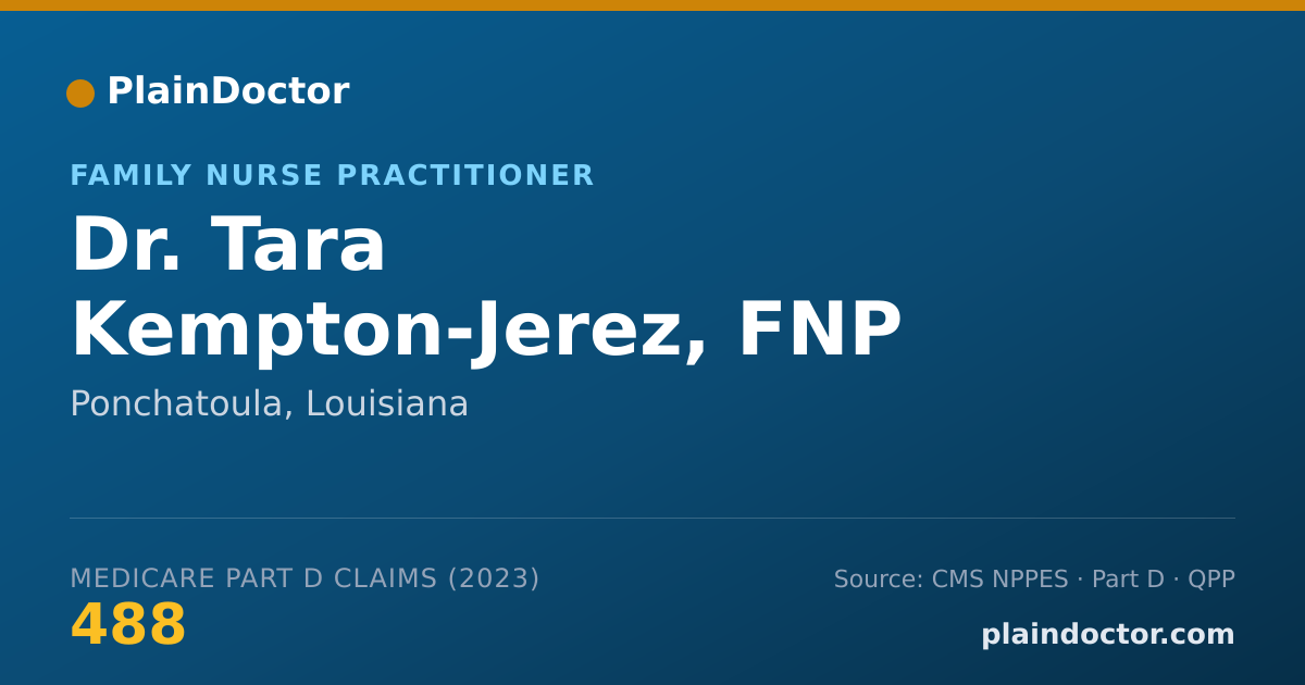 Shareable card for Tara Kempton-Jerez, FNP - Family Nurse Practitioner, Ponchatoula, LA