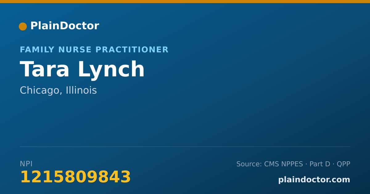 Shareable card for Tara Lynch - Family Nurse Practitioner, Chicago, IL