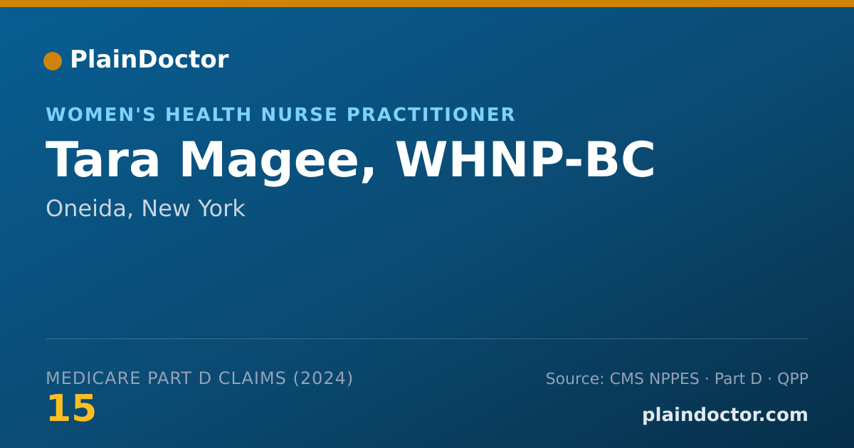 Shareable card for Tara Magee, WHNP-BC - Women's Health Nurse Practitioner, Oneida, NY
