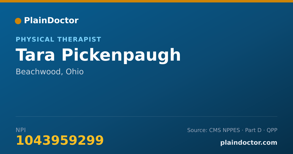 Shareable card for Tara Pickenpaugh - Physical Therapist, Beachwood, OH