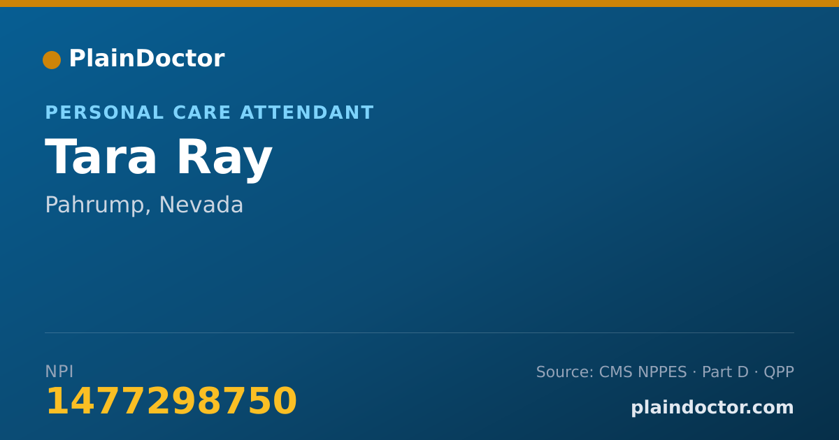 Shareable card for Tara Ray - Personal Care Attendant, Pahrump, NV