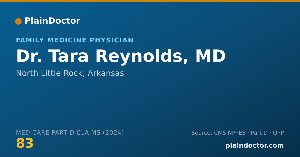 Shareable card for Tara Reynolds, MD - Family Medicine Physician, North Little Rock, AR
