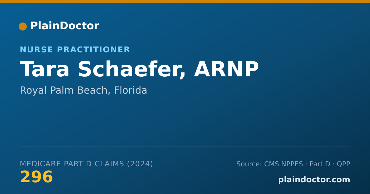 Shareable card for Tara Schaefer, ARNP - Nurse Practitioner, Royal Palm Beach, FL