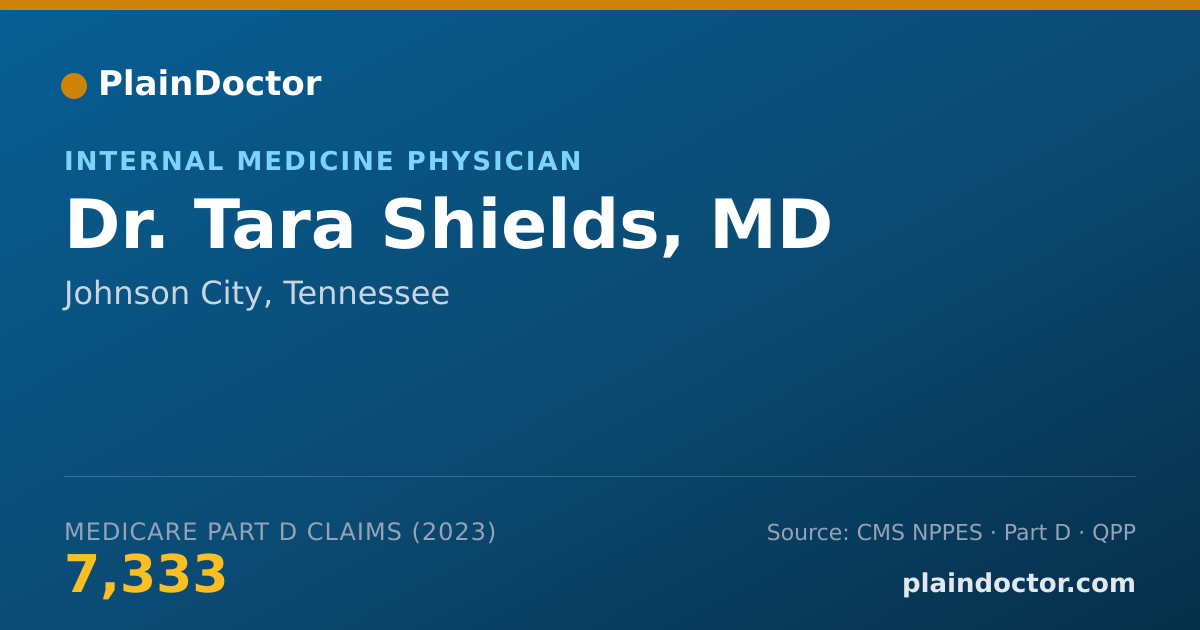 Shareable card for Tara Shields, MD - Internal Medicine Physician, Johnson City, TN