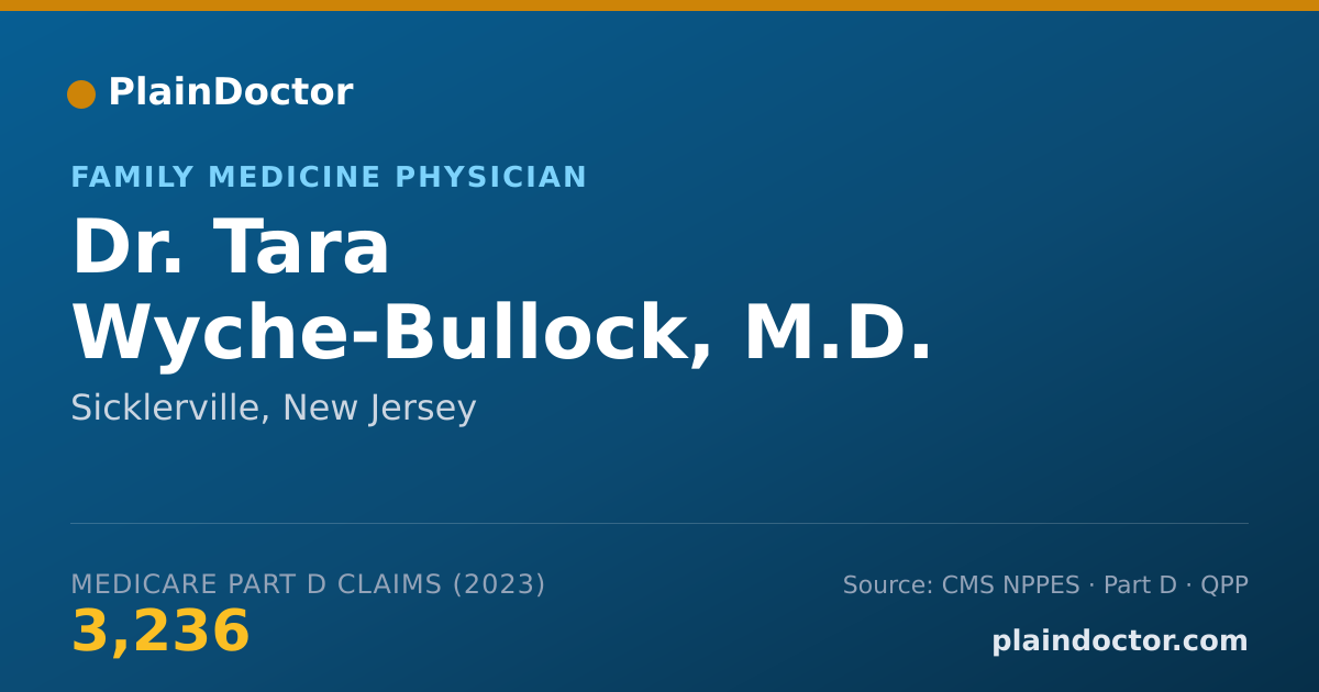 Shareable card for Tara Wyche-Bullock, M.D. - Family Medicine Physician, Sicklerville, NJ