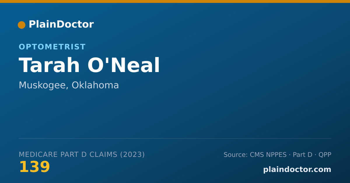 Shareable card for Tarah O'Neal - Optometrist, Muskogee, OK
