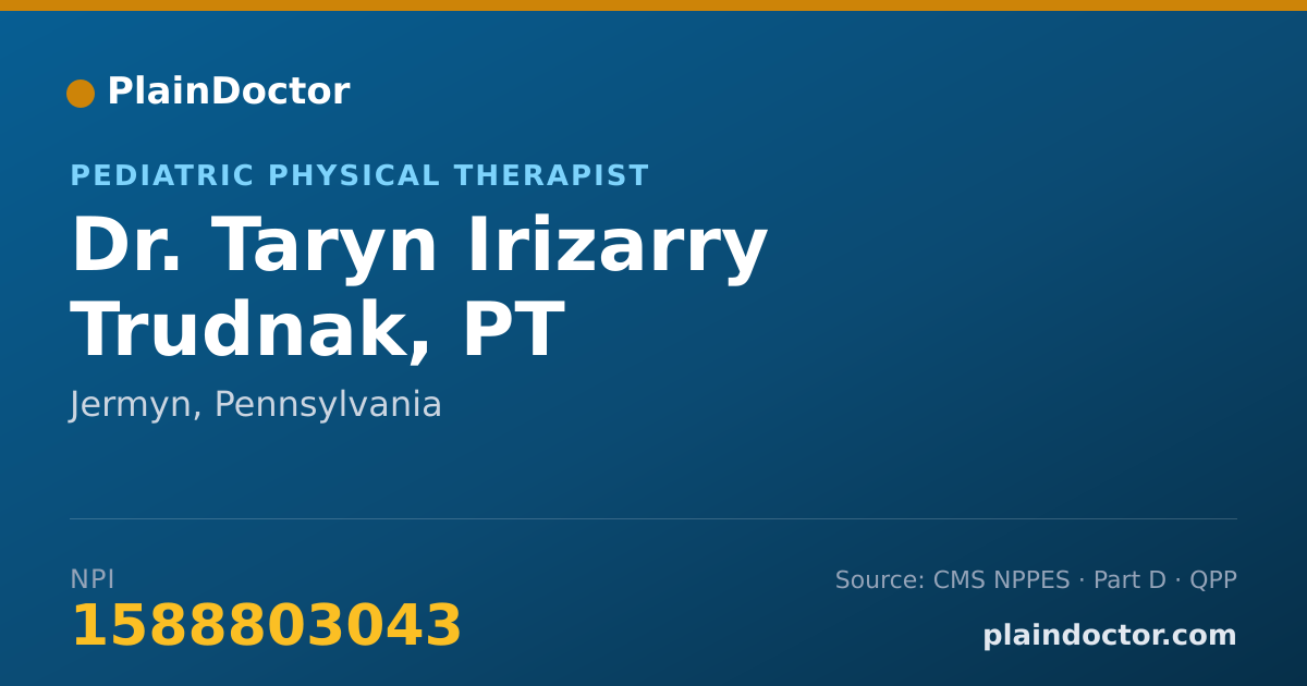 Shareable card for Taryn Irizarry Trudnak, PT - Pediatric Physical Therapist, Jermyn, PA