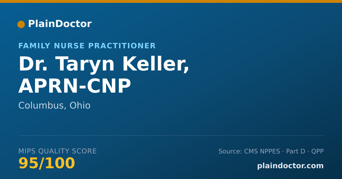 Shareable card for Taryn Keller, APRN-CNP - Family Nurse Practitioner, Columbus, OH