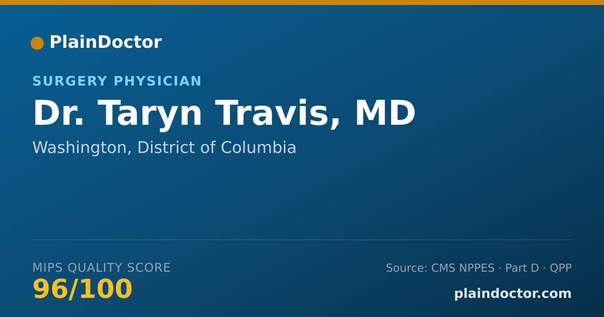 Shareable card for Taryn Travis, MD - Student in an Organized Health Care Education/Training Program, Washington, DC