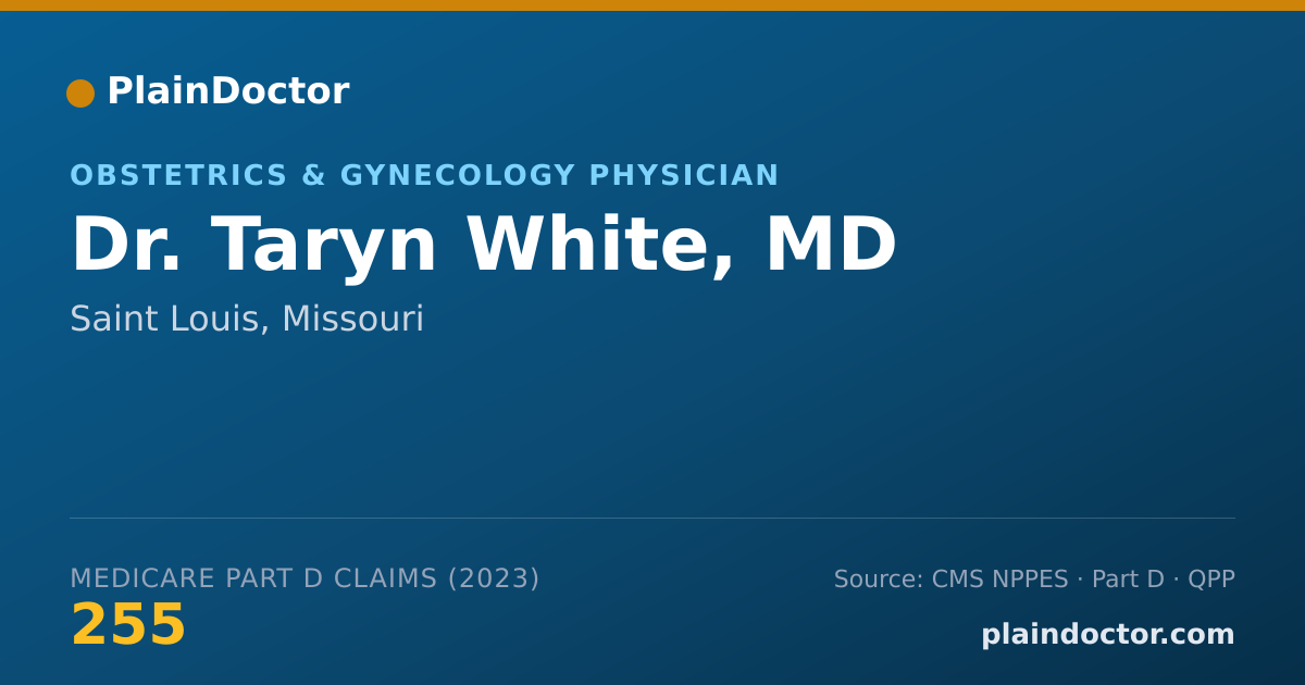 Shareable card for Taryn White, MD - Obstetrics & Gynecology Physician, Saint Louis, MO