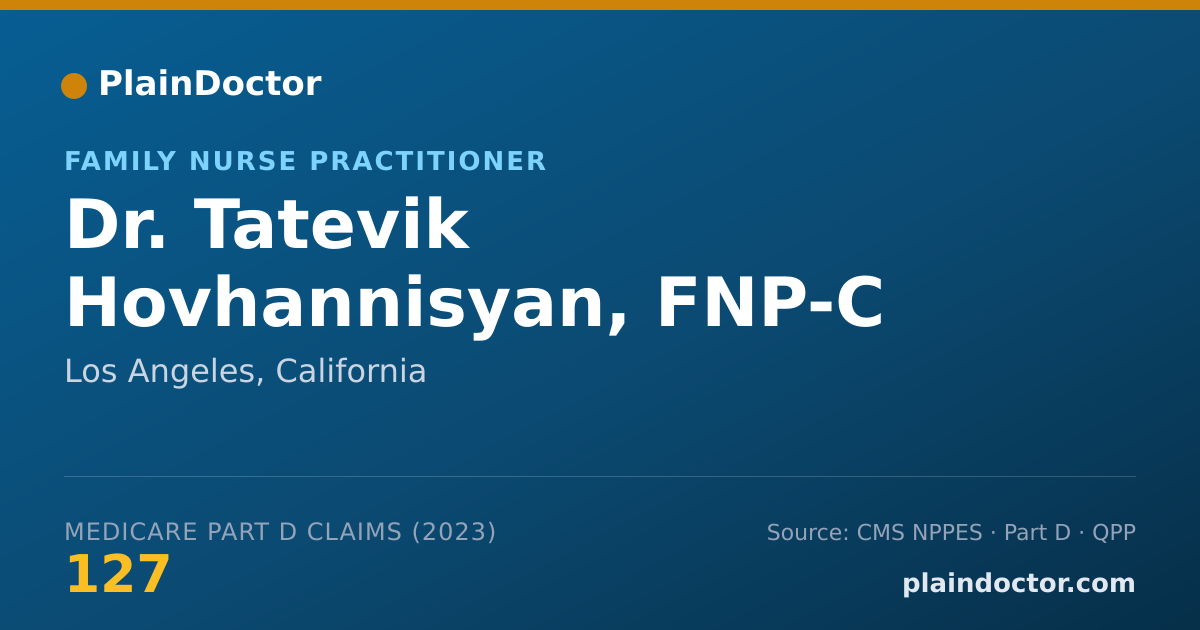 Shareable card for Tatevik Hovhannisyan, FNP-C - Family Nurse Practitioner, Los Angeles, CA