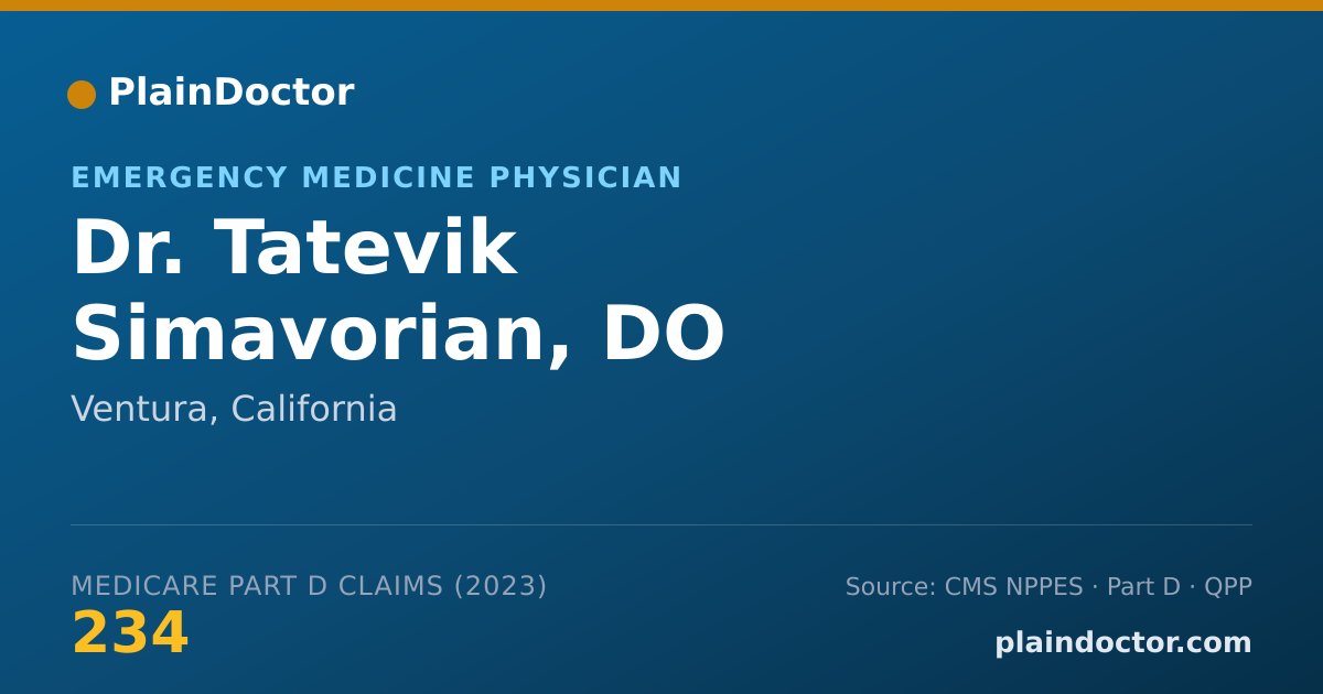 Shareable card for Tatevik Simavorian, DO - Emergency Medicine Physician, Ventura, CA