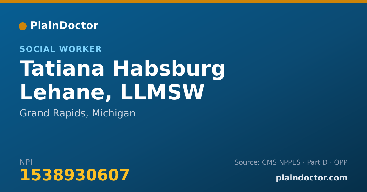 Shareable card for Tatiana Habsburg Lehane - Case Manager/Care Coordinator, Ludington, MI