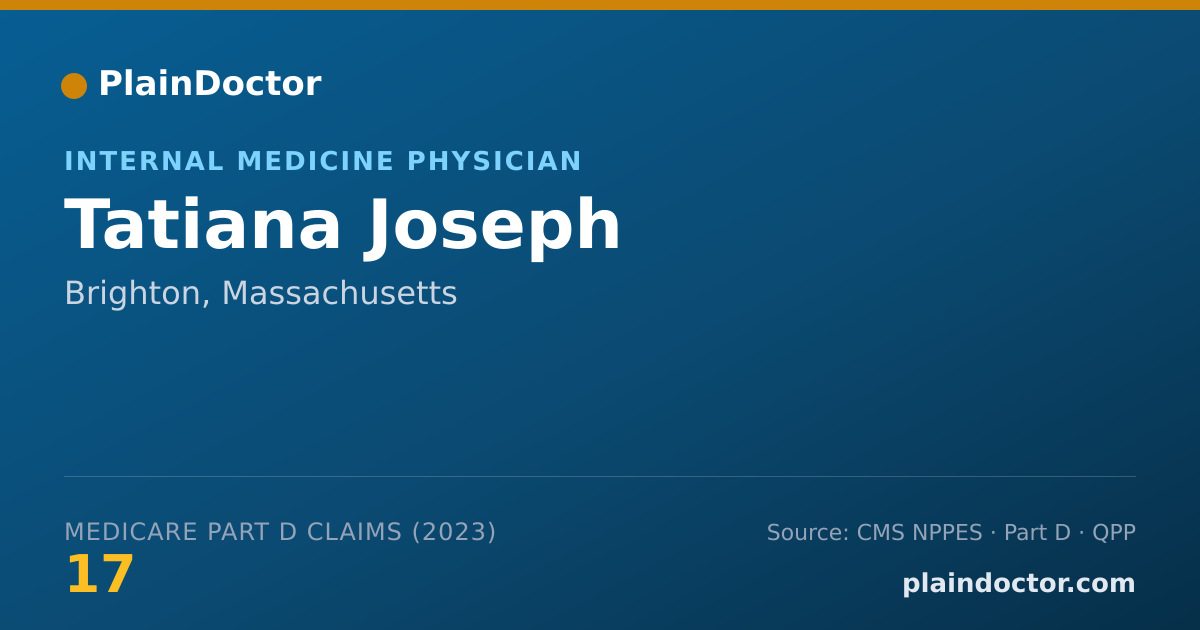 Shareable card for Tatiana Joseph - Internal Medicine Physician, Brighton, MA
