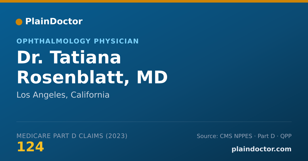 Shareable card for Tatiana Rosenblatt, MD - Ophthalmology Physician, Los Angeles, CA