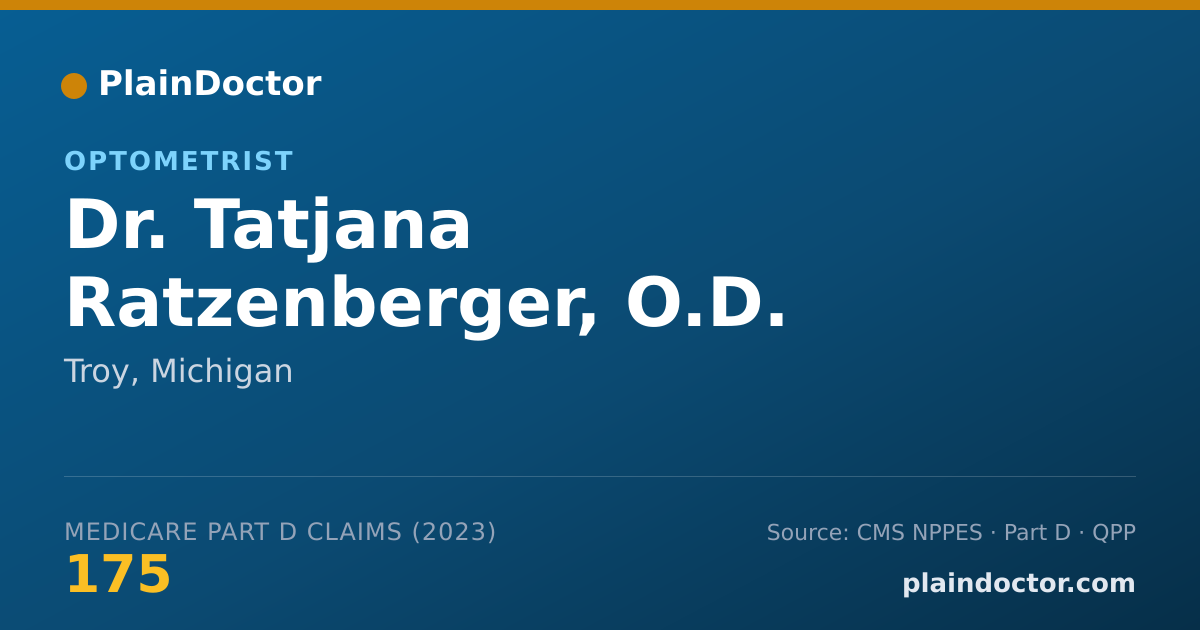 Shareable card for Tatjana Ratzenberger, O.D. - Optometrist, Troy, MI