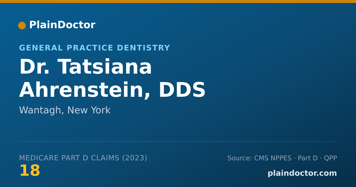 Shareable card for Tatsiana Ahrenstein, DDS - General Practice Dentistry, Wantagh, NY