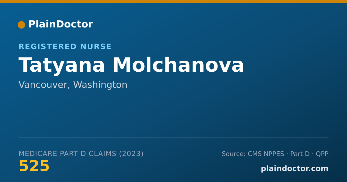 Shareable card for Tatyana Molchanova - Registered Nurse, Vancouver, WA