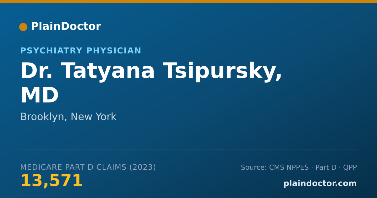 Shareable card for Tatyana Tsipursky, MD - Psychiatry Physician, Brooklyn, NY