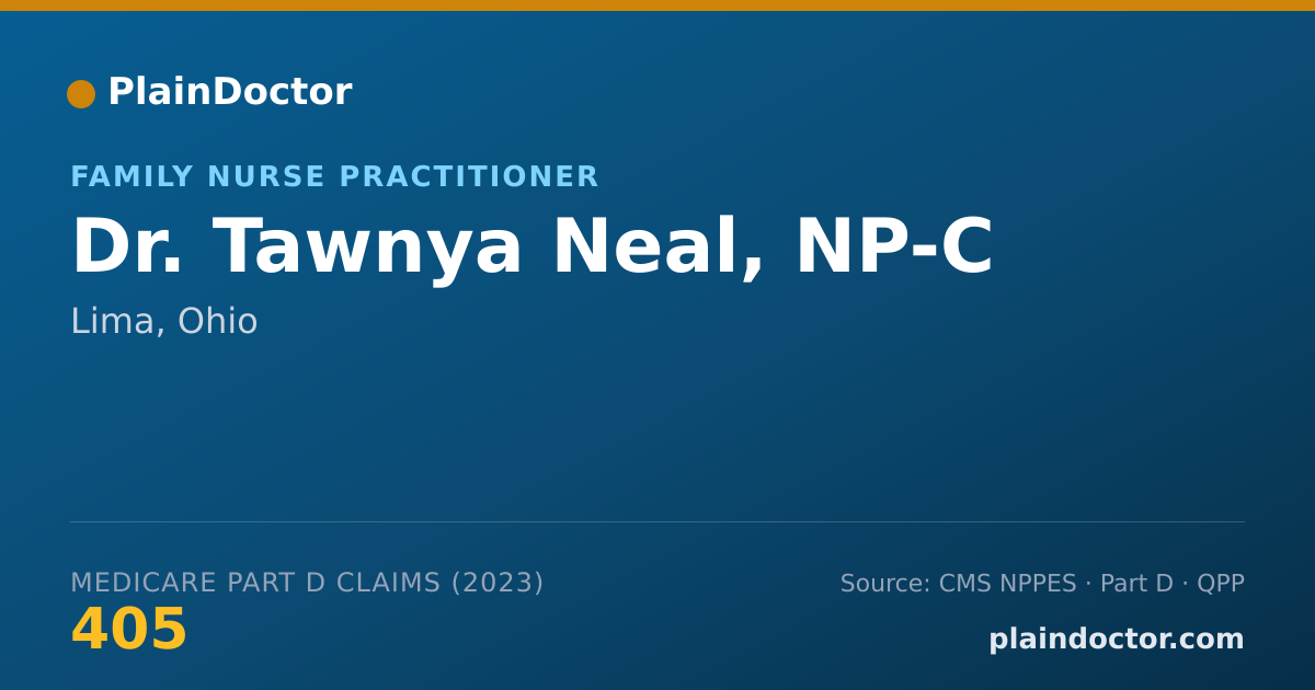 Shareable card for Tawnya Neal, NP-C - Family Nurse Practitioner, Lima, OH