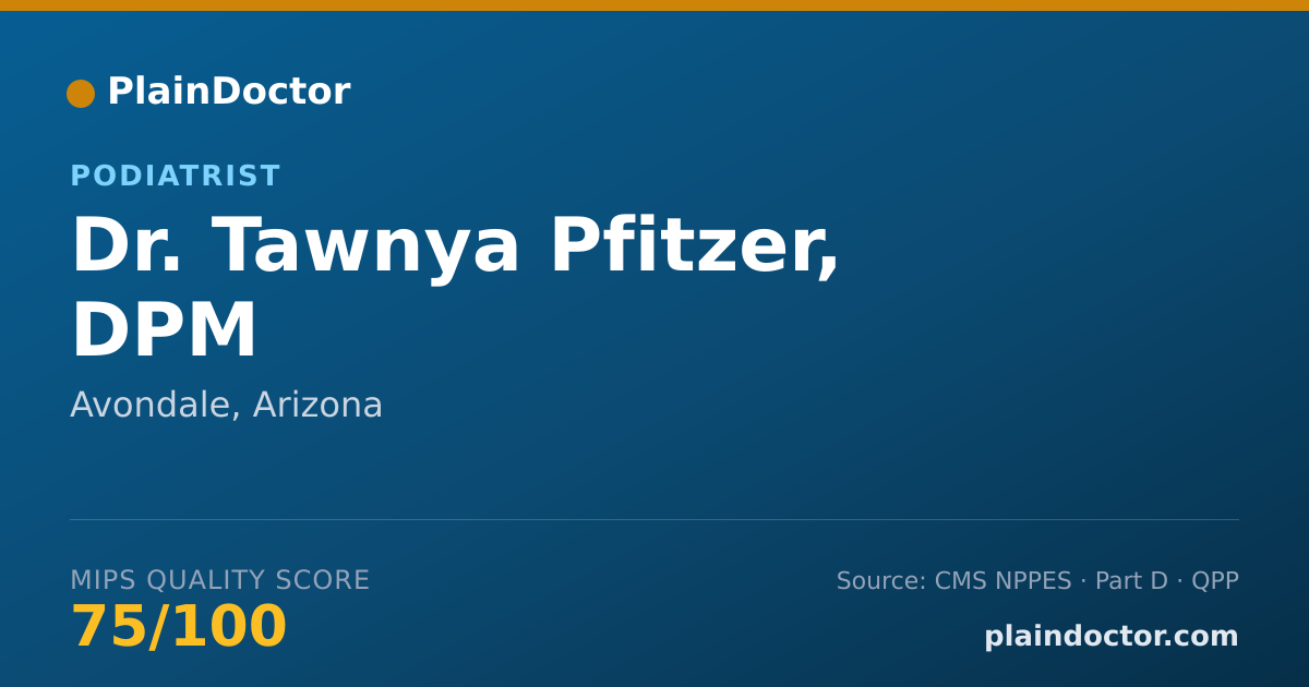 Shareable card for Tawnya Pfitzer, DPM - Podiatrist, Avondale, AZ