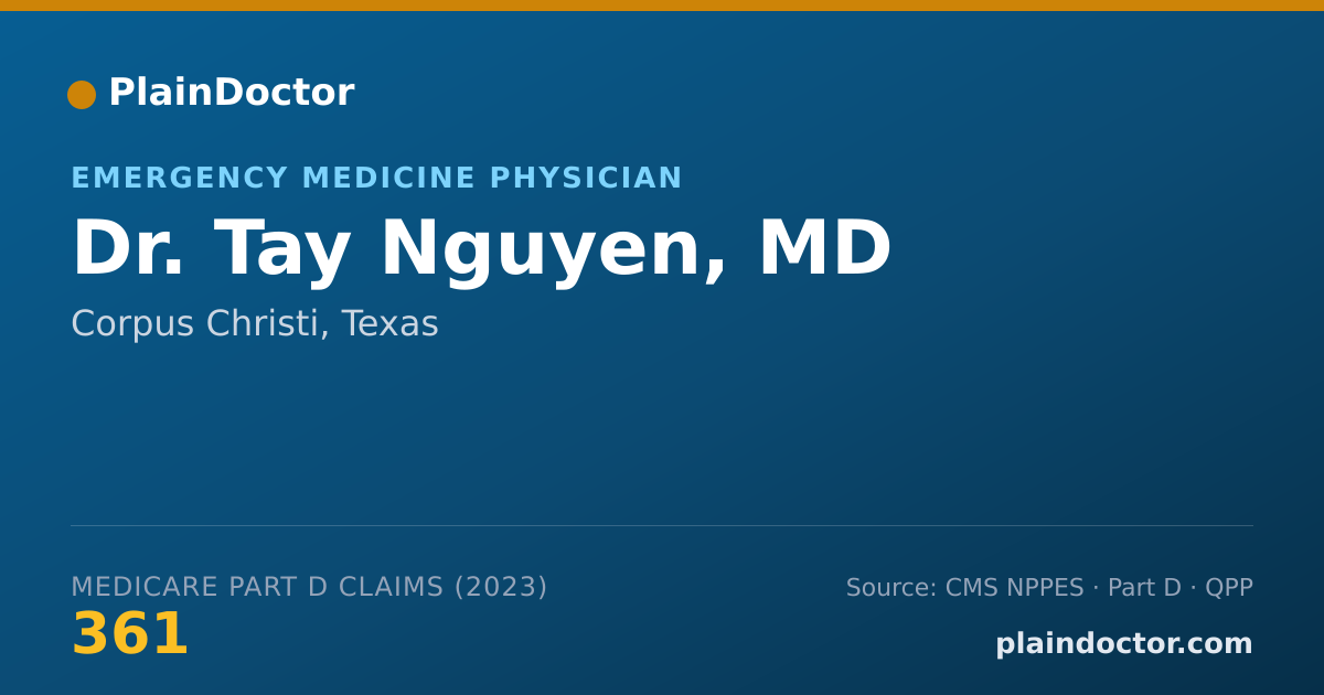 Shareable card for Tay Nguyen, MD - Emergency Medicine Physician, Corpus Christi, TX