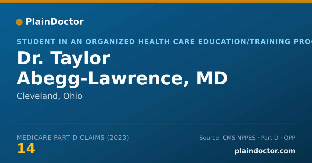Shareable card for Taylor Abegg-Lawrence, MD - Student in an Organized Health Care Education/Training Program, Cleveland, OH