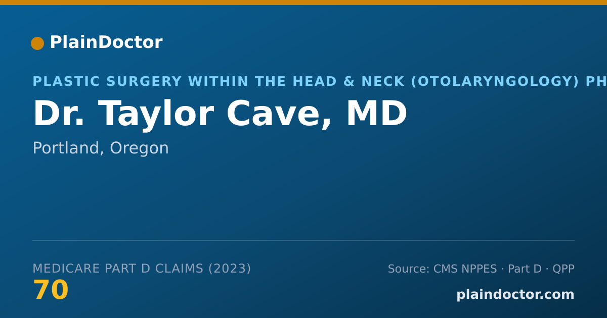 Shareable card for Taylor Cave, MD - Plastic Surgery within the Head & Neck (Otolaryngology) Physician, Portland, OR