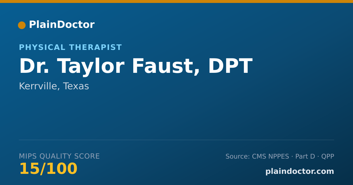 Shareable card for Taylor Faust, DPT - Physical Therapist, Kerrville, TX