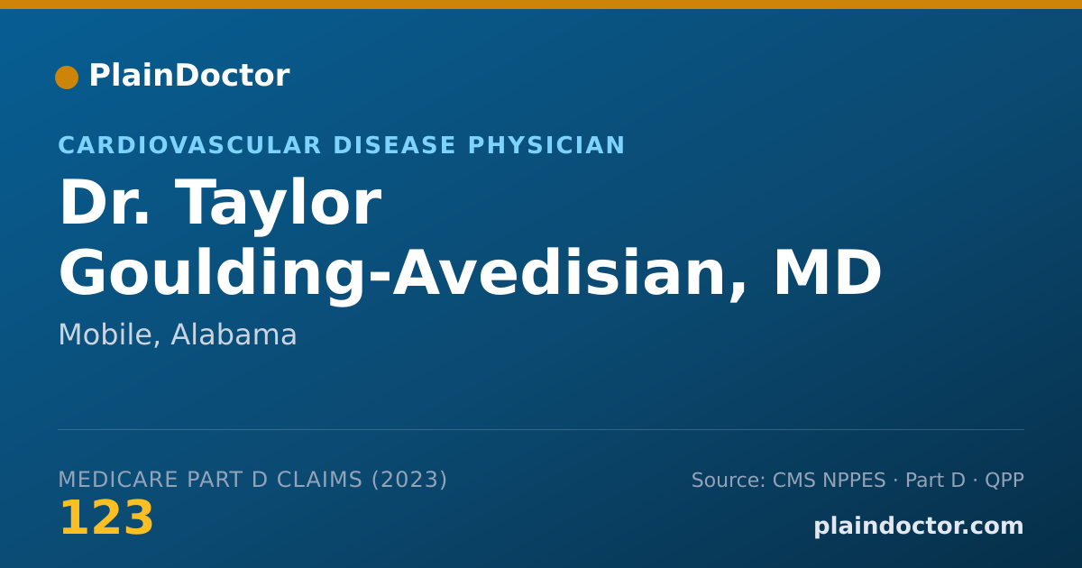 Shareable card for Taylor Goulding-Avedisian, MD - Cardiovascular Disease Physician, Mobile, AL