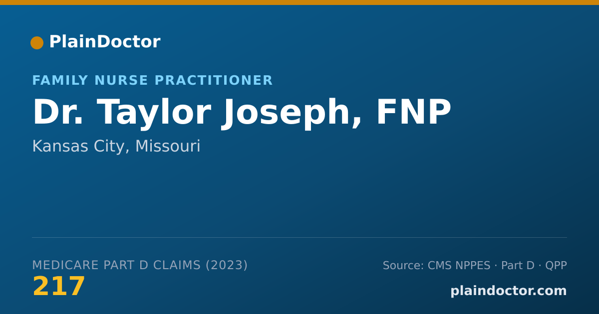 Shareable card for Taylor Joseph, FNP - Family Nurse Practitioner, Kansas City, MO