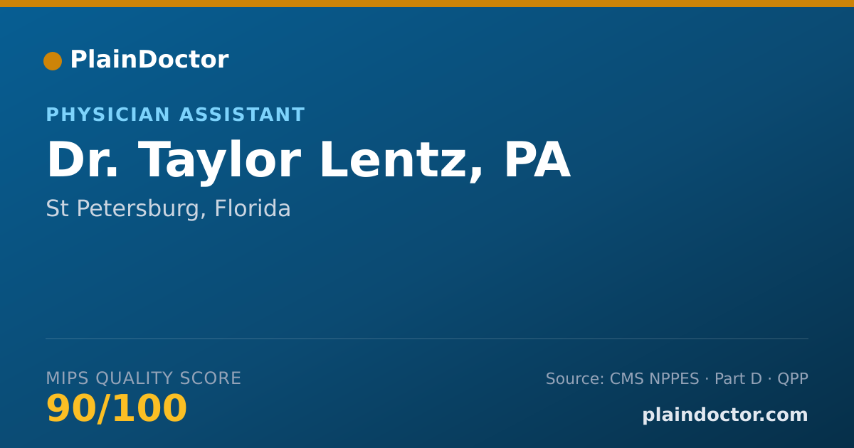 Shareable card for Taylor Lentz, PA - Physician Assistant, St Petersburg, FL