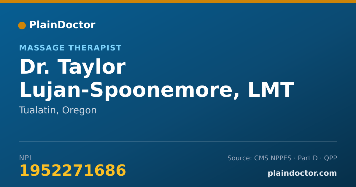 Shareable card for Taylor Lujan-Spoonemore, LMT - Massage Therapist, Tualatin, OR