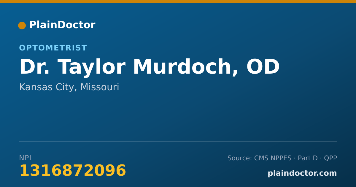 Shareable card for Taylor Murdoch, OD - Optometrist, Kansas City, MO