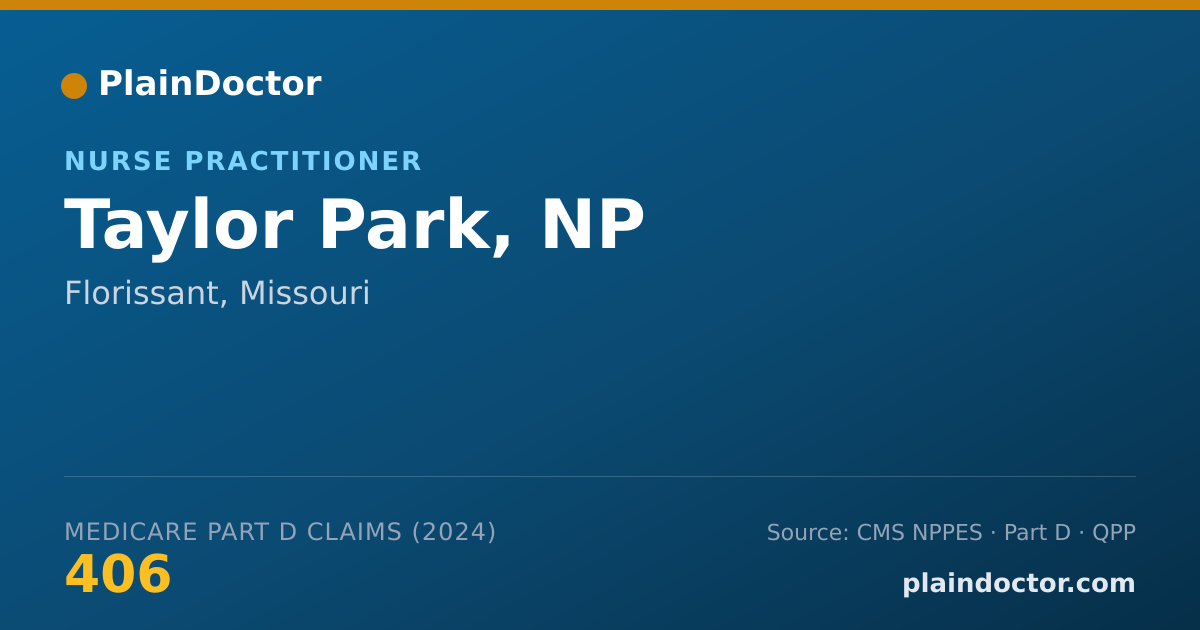 Shareable card for Taylor Park, NP - Primary Care Nurse Practitioner, Florissant, MO
