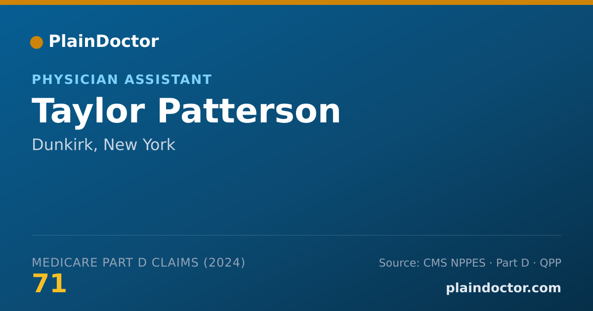 Shareable card for Taylor Patterson - Physician Assistant, Dunkirk, NY