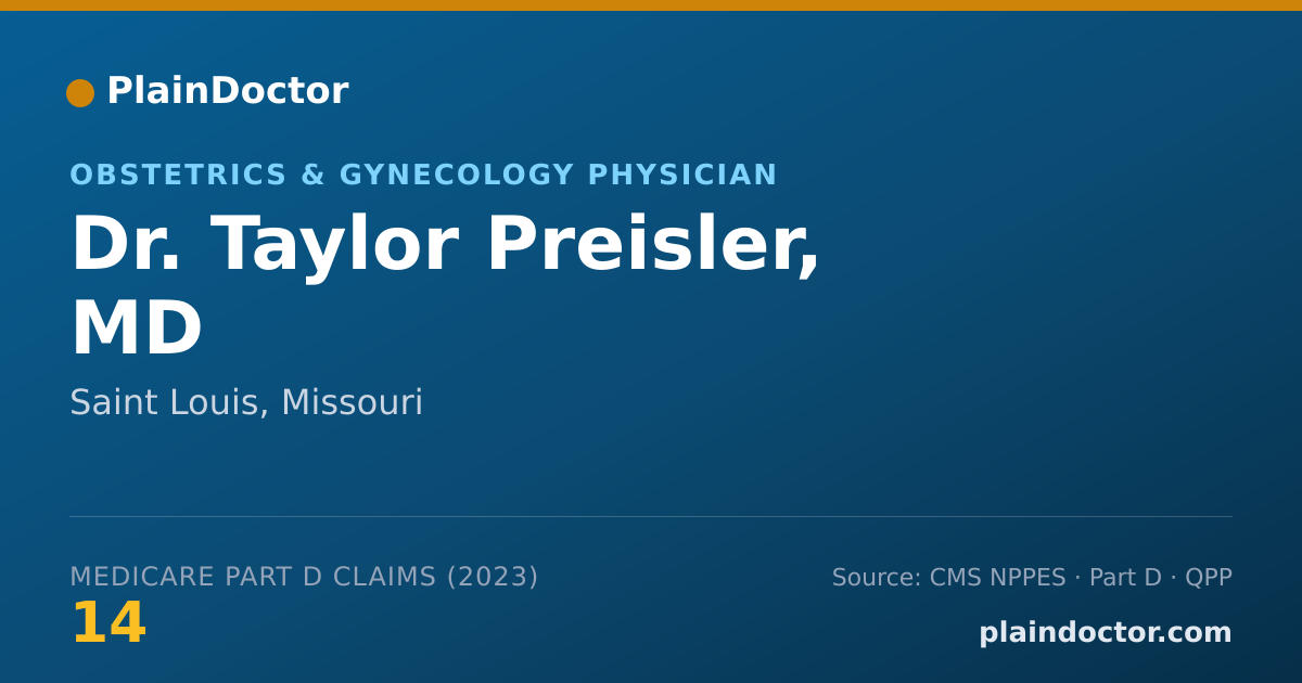 Shareable card for Taylor Preisler, MD - Obstetrics & Gynecology Physician, Saint Louis, MO