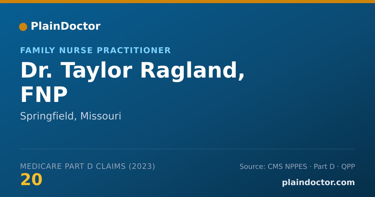 Shareable card for Taylor Ragland, FNP - Family Nurse Practitioner, Springfield, MO