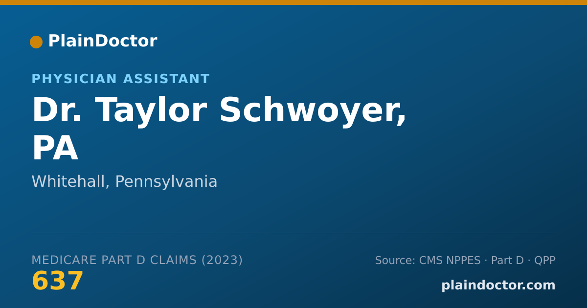 Shareable card for Taylor Schwoyer, PA - Physician Assistant, Whitehall, PA