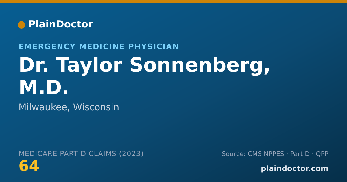Shareable card for Taylor Sonnenberg, M.D. - Emergency Medicine Physician, Milwaukee, WI